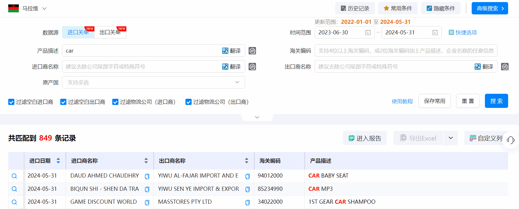 马拉维海关数据,海关数据,EVO视讯官网海关数据